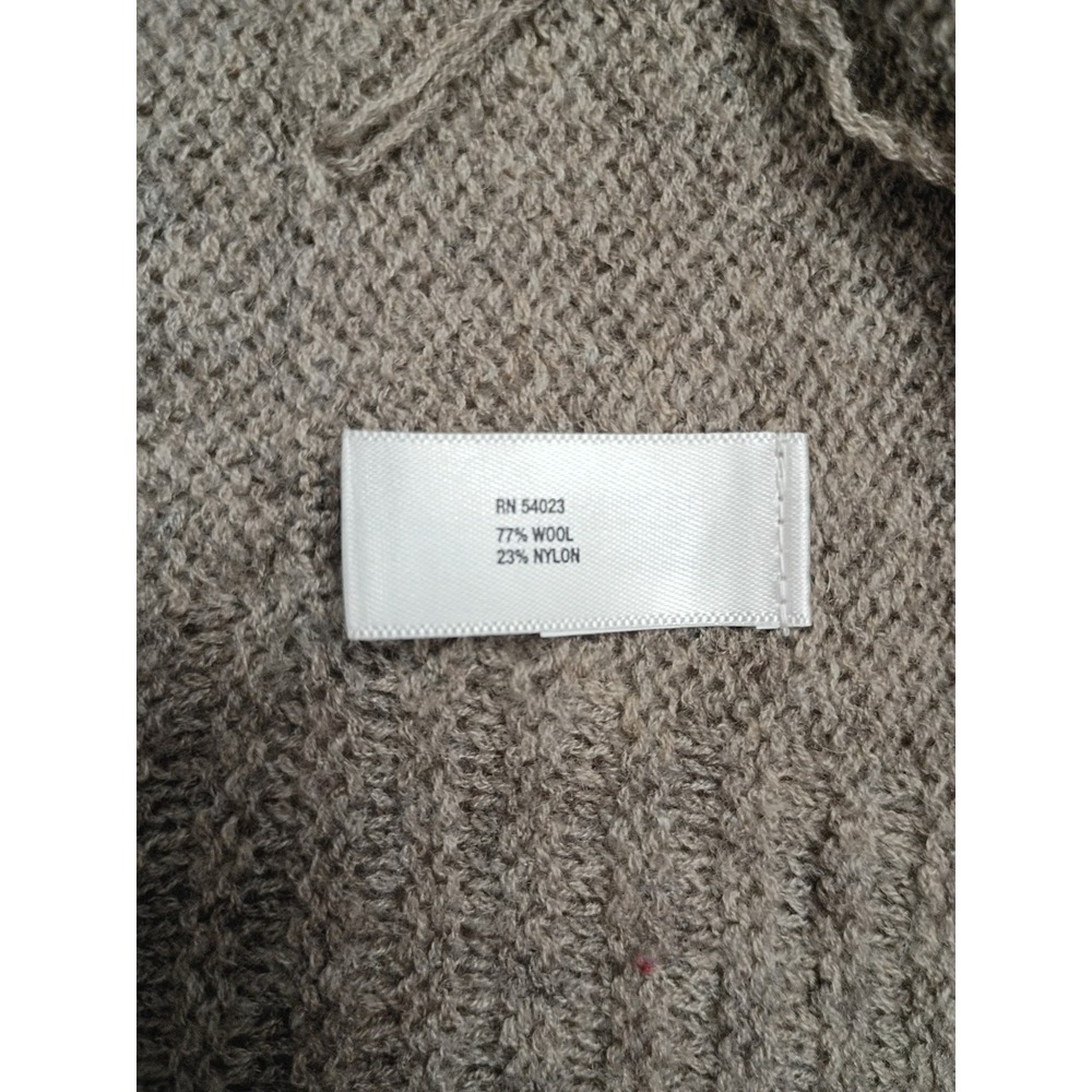 Gap Women Taupe Brown Wool Blend Sleeveless Draped Asymmetrical Cardigan Vest S - Picture 5 of 8